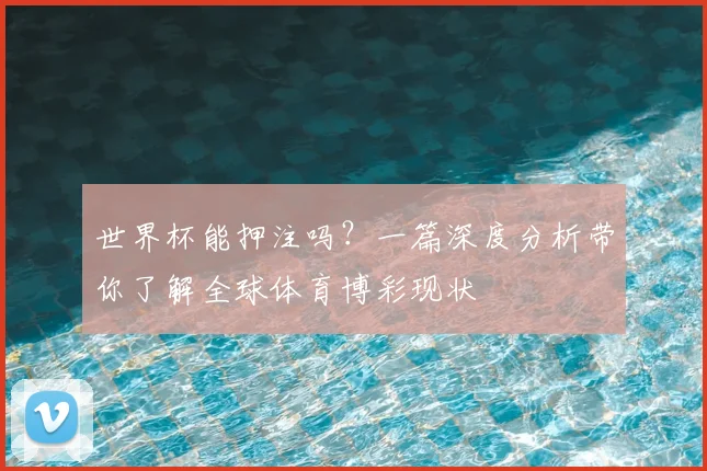 世界杯能押注吗？一篇深度分析带你了解全球体育博彩现状